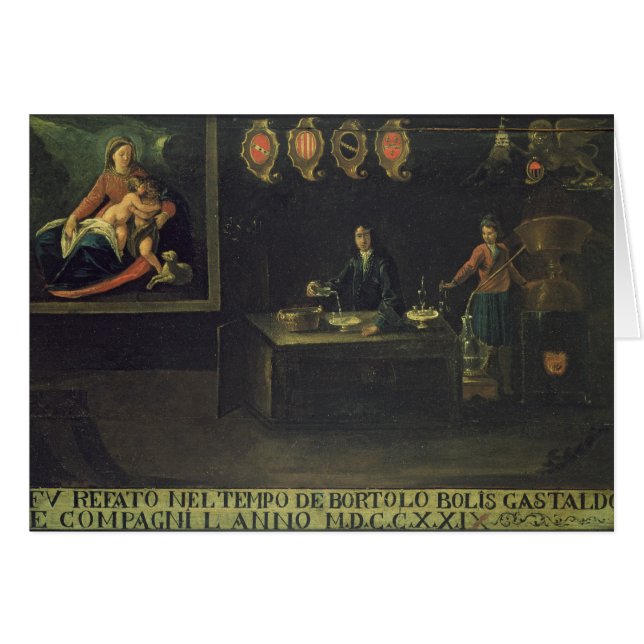 Zeichen der venezianischen Innung der Apotheker, (Vorderseite (Horizontal))