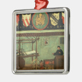 Zeichen der venezianischen Innung der Weber Silbernes Ornament (Links)
