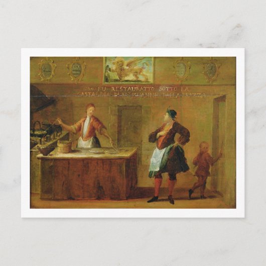 Zeichen der Venezianischen Konditorei (Panel) Postkarte (Vorderseite)