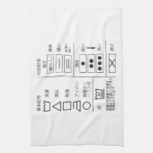 Zeichen der Wäsche Hinweis Küchentuch (Vertikal)