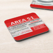 Zeichen des Bereichs-51 Getränkeuntersetzer (Linke Seite)