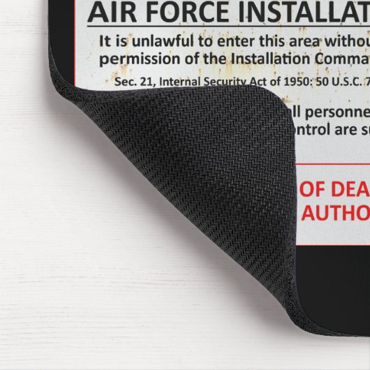 Zeichen des Bereichs-51 Mousepad (Ecke)