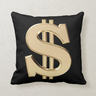 Zeichen des Dollars 3D Kissen