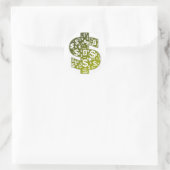 Zeichen des Dollars Runder Aufkleber (Tasche)