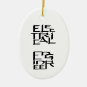 Zeichen des Elektroingenieurs Keramik Ornament (Vorne)