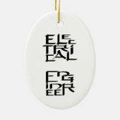 Zeichen des Elektroingenieurs Keramik Ornament (Hinten)