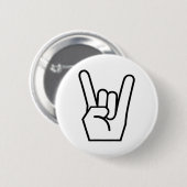 Zeichen des Felsens an Hand Button (Vorne & Hinten)