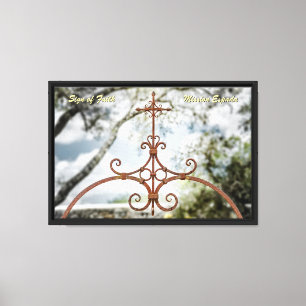 Zeichen des Glaubens, Mission Espada, San Antonio, Leinwanddruck