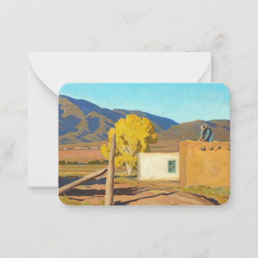 Zeichen des Herbstes 1931 von Maynard Dixon Mitteilungskarte (Vorderseite)