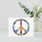 Zeichen des künstlerischen Friedens Postkarte (Stehend Vorderseite)