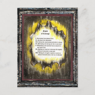 Zeichen des Mutes Postkarte