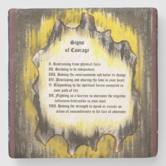 Zeichen des Mutes Steinuntersetzer (Vorderseite)