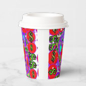 Zeichen des roten Dollars Pappbecher (Rechts)