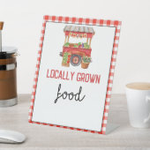 Zeichen des Roten Farmers auf dem Markt für Geburt Sockelschild (In SItu)