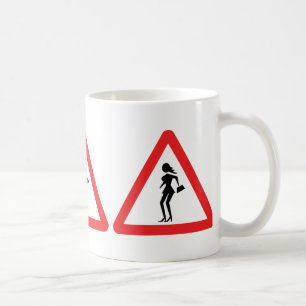 Zeichen des Vorsicht-Prostituiert-(Attenzione Kaffeetasse
