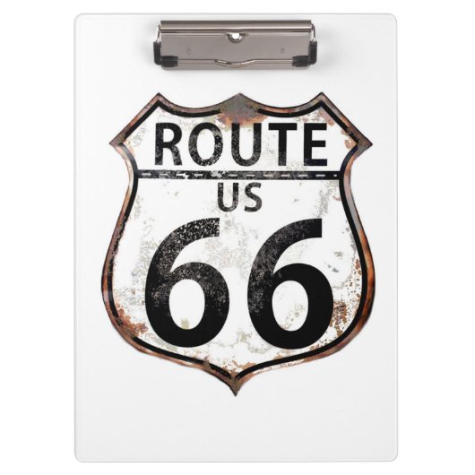Zeichen des Weg-66 Klemmbrett (Vorderseite)