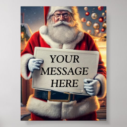 Zeichen des Weihnachtsmanns: Zeichnen Sie Ihre Wei Poster (Vorne)