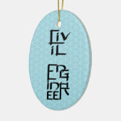 Zeichen des zivilen Ingenieurs Keramik Ornament (Links)