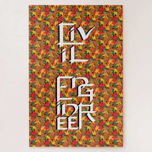 Zeichen des zivilen Ingenieurs Puzzle (Vertikal)