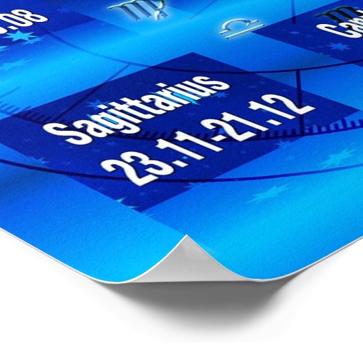 Zeichen des Zodiac Chart Poster (Ecke)