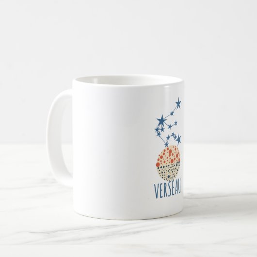 Zeichen des Zodiac Verseau Kaffeetasse (Vorderseite Links)