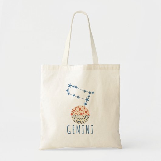 Zeichen des Zodiums Gémini Tragetasche (Vorne)