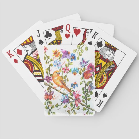 ZEICHEN DRUCKT GELBE BIRD PLAYKARTEN SPIELKARTEN (Rückseite)