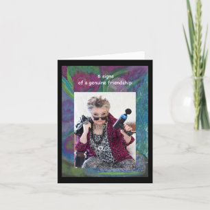 Zeichen einer echten Freundschaft Faltkarte Karte