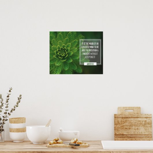 Zeichen eines gebildeten Geistes Poster (Küche)