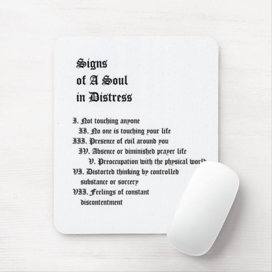 Zeichen eines Souls in Not Mousepad (Mit Mouse)