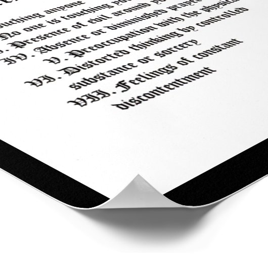 Zeichen eines Souls in Not Poster (Ecke)