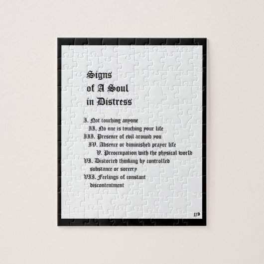 Zeichen eines Souls in Not Puzzle (Vertikal)