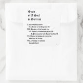 Zeichen eines Souls in Not Quadratischer Aufkleber (Tasche)