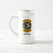 Zeichen F-105G WW kundenspezifisches BierStein Bierglas (Links)