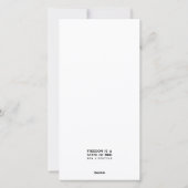 Zeichen "Freiheit/frei, unabhängig" Feiertagskarte (Rückseite)