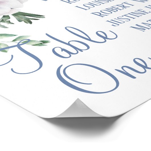 Zeichen für Anemone und Thistle Tabletop Poster (Ecke)