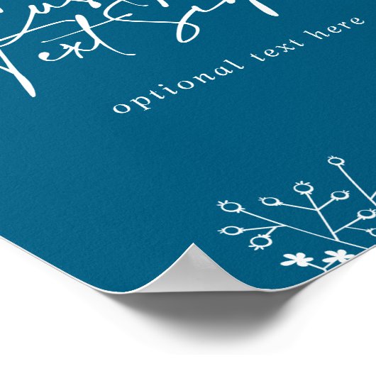 Zeichen für benutzerdefinierte Textkalligrafie-Nav Poster (Ecke)