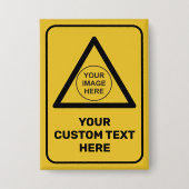 Zeichen für benutzerdefinierte Warndreieck Button (Vorderseite)