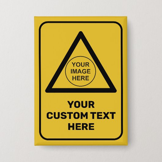 Zeichen für benutzerdefinierte Warndreieck Button (Vorderseite)