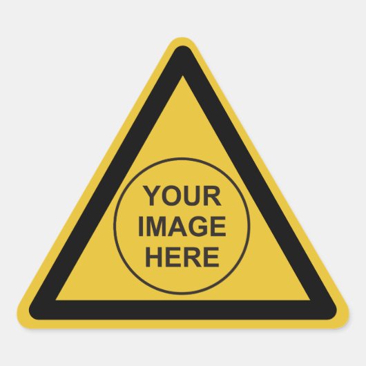 Zeichen für benutzerdefinierte Warndreieck Dreieckiger Aufkleber (Vorderseite)