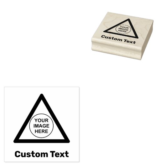 Zeichen für benutzerdefinierte Warndreieck Gummistempel (Stempel)
