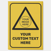 Zeichen für benutzerdefinierte Warndreieck Magnet (Vorderseite)