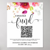 Zeichen für Blumenfonds-Abschluss drucken Poster (Vorne)