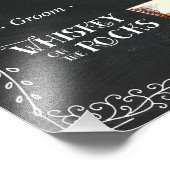 Zeichen für Braut und Bräutigam Trinkkhalkboard Fotodruck (Ecke)