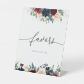 Zeichen für Burgund und Navy Sockelschild (Vorderseite)