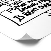 Zeichen für das Auffinden verloren gegangener Ding Poster (Ecke)