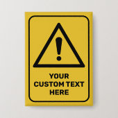 Zeichen für das generische Warndreieck Button (Vorderseite)