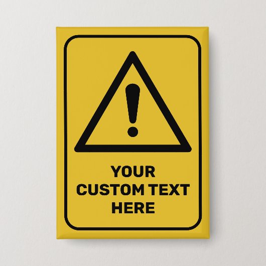 Zeichen für das generische Warndreieck Button (Vorderseite)