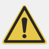 Zeichen für das generische Warndreieck Dreieckiger Aufkleber (Vorderseite)