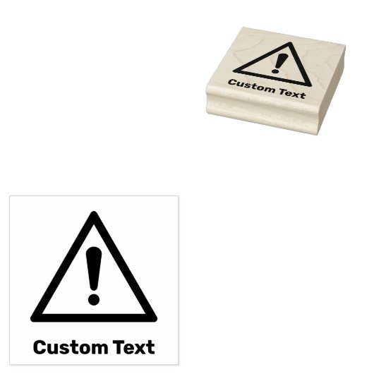 Zeichen für das generische Warndreieck Gummistempel (Stempel)